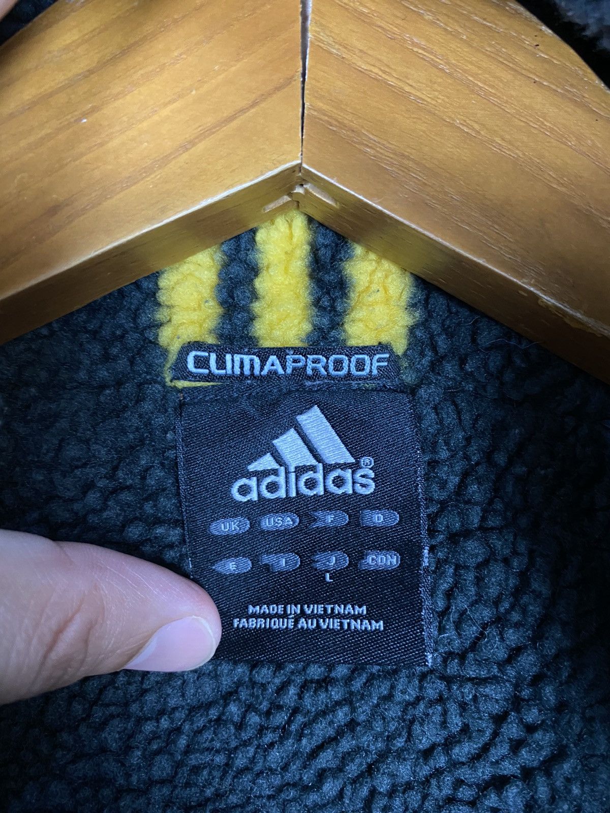 Adidas Rare‼️ Adidas Hoodie Parka Big Logo Stripe Size US L / EU 52-54 / 3 - 6 Thumbnail