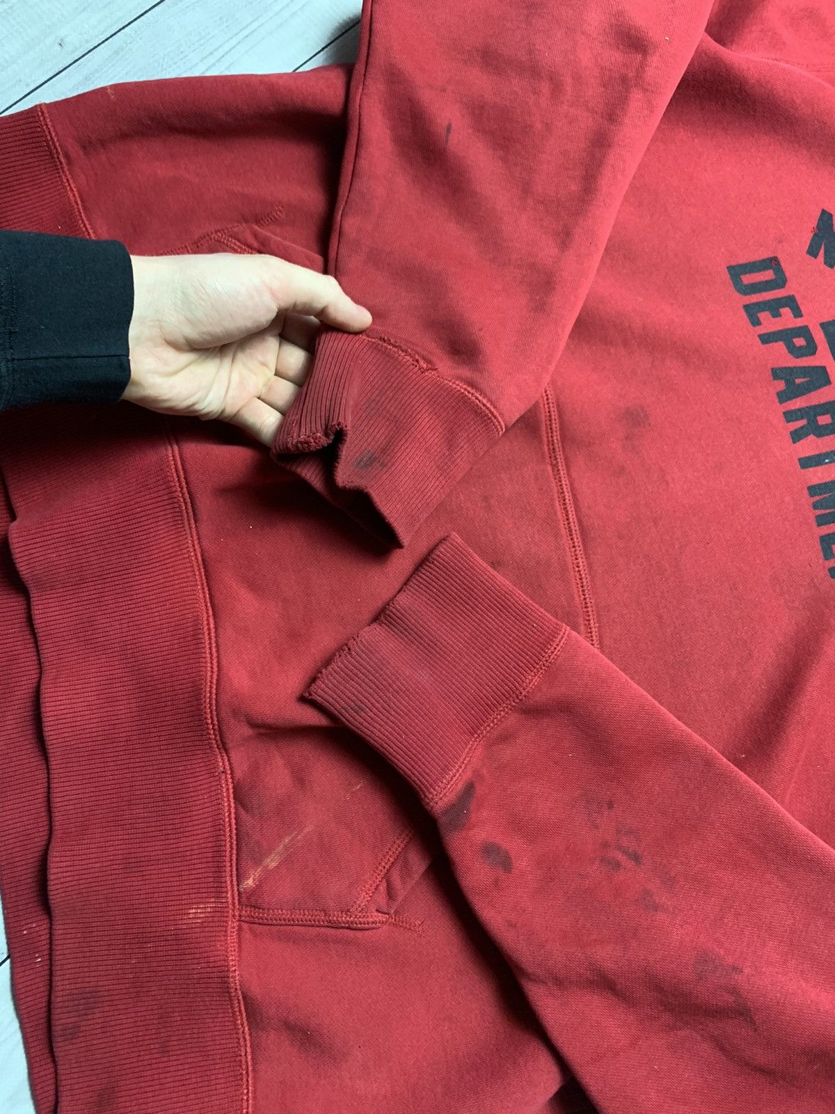 Nike × Vintage Vintage Hoodie Nike big logo red Size US L / EU 52-54 / 3 - 4 Thumbnail