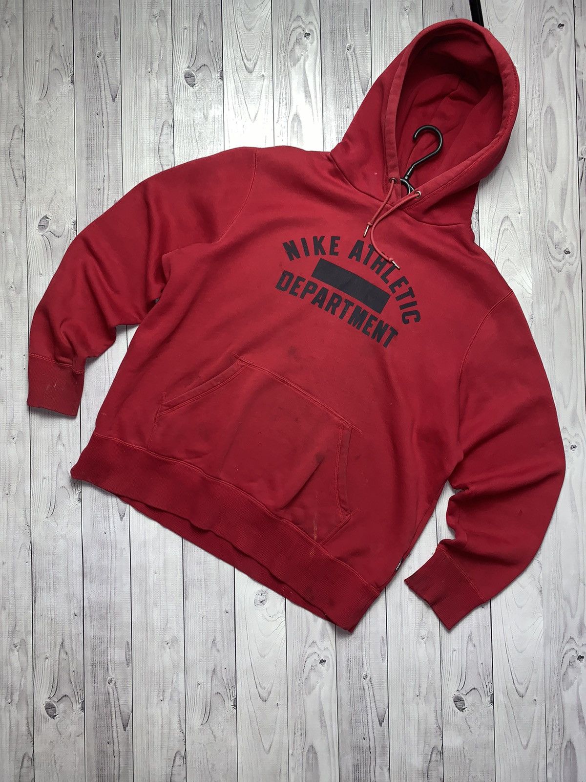 Nike × Vintage Vintage Hoodie Nike big logo red Size US L / EU 52-54 / 3 - 1 Thumbnail