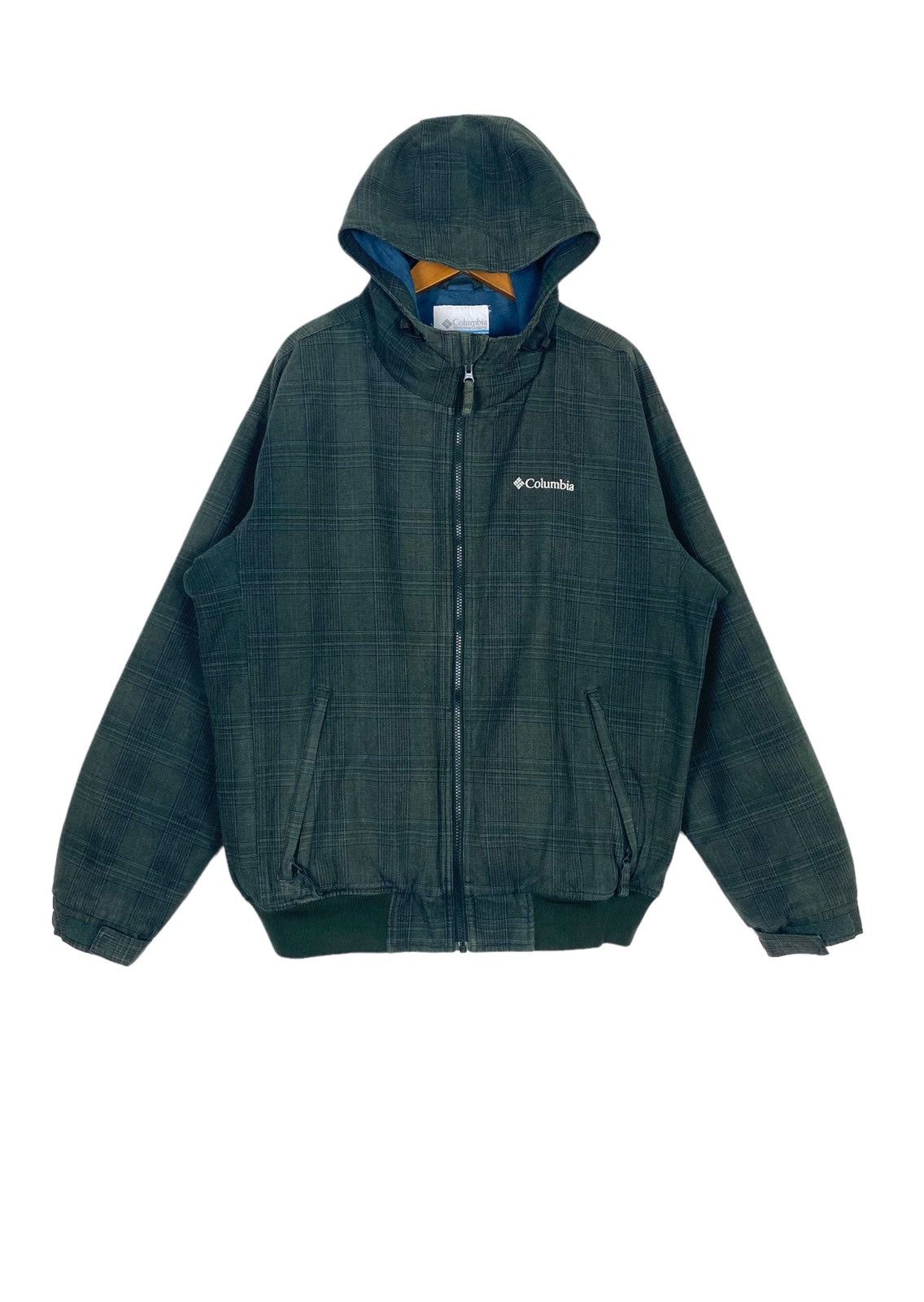 Columbia Rare‼️ Vintage Columbia Hoodie Workwear Check Pattern Size US XL / EU 56 / 4 - 1 Thumbnail
