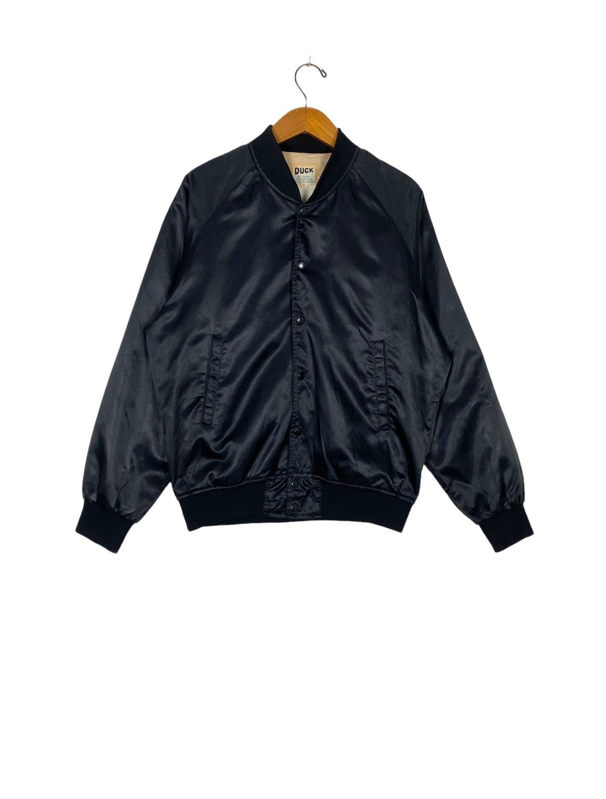 Japanese Brand Rare‼️ Vtg Duck Team Sprit Satin Bomber Jacket Made Japan Size US M / EU 48-50 / 2 - 2 Thumbnail