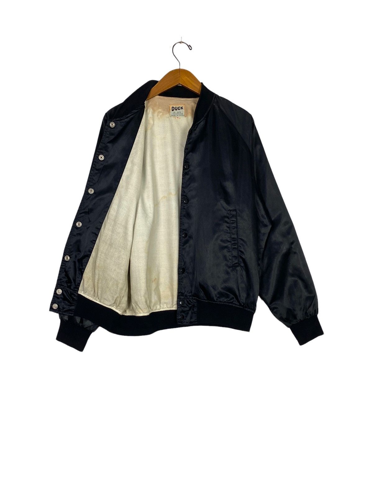 Japanese Brand Rare‼️ Vtg Duck Team Sprit Satin Bomber Jacket Made Japan Size US M / EU 48-50 / 2 - 3 Thumbnail