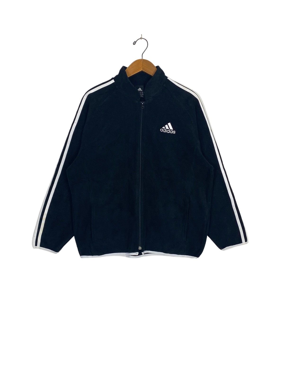 Adidas Rare‼️ Adidas Fleece Zipper Embroidery Small Logo Stripe Size US M / EU 48-50 / 2 - 1 Thumbnail