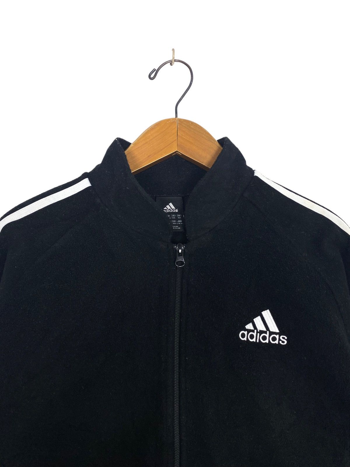 Adidas Rare‼️ Adidas Fleece Zipper Embroidery Small Logo Stripe Size US M / EU 48-50 / 2 - 2 Thumbnail