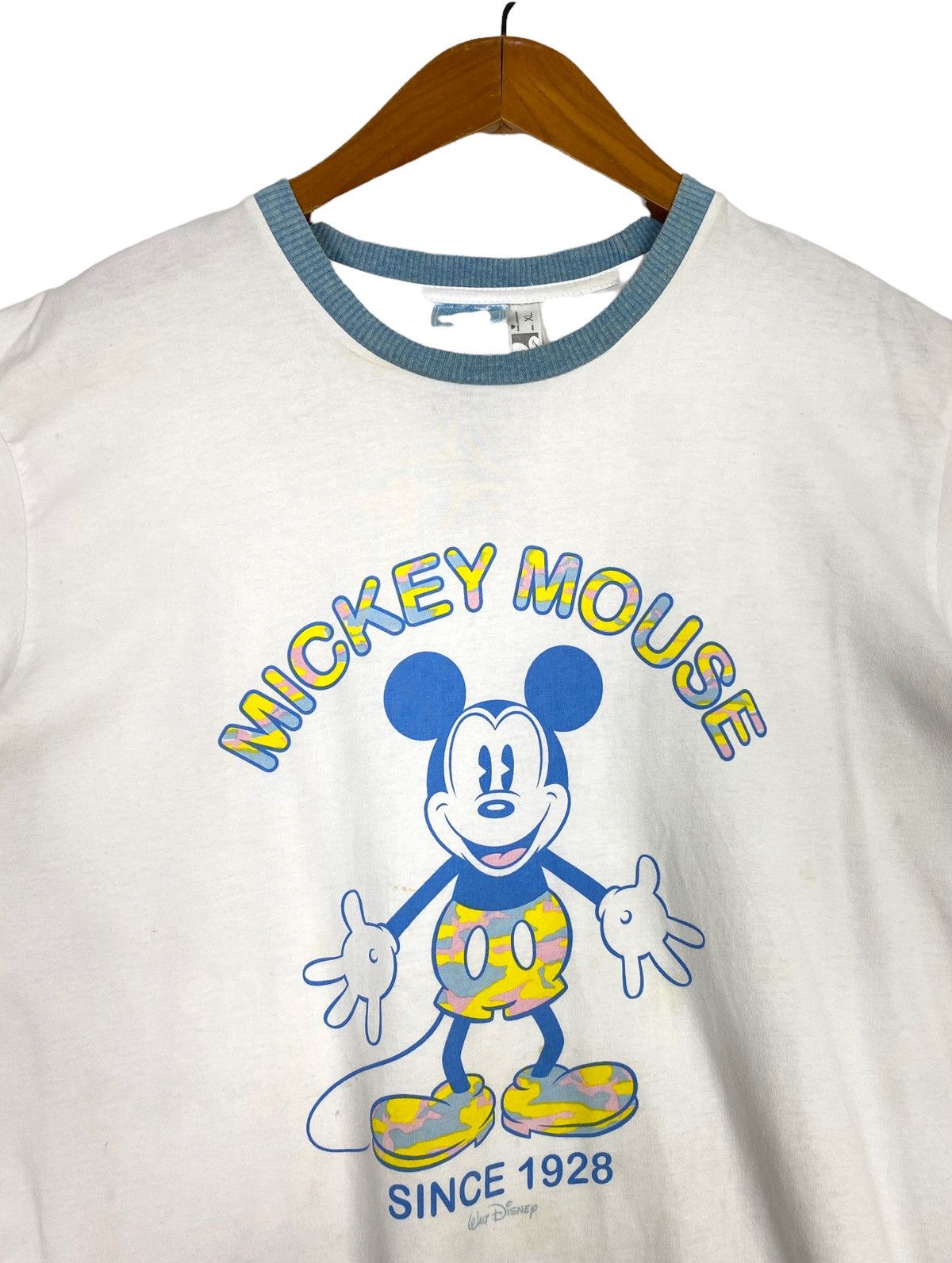 Disney Rare‼️ Vintage Mickey Mouse Ringer T-Shirt Big Logo Made Usa Size US XL / EU 56 / 4 - 2 Thumbnail