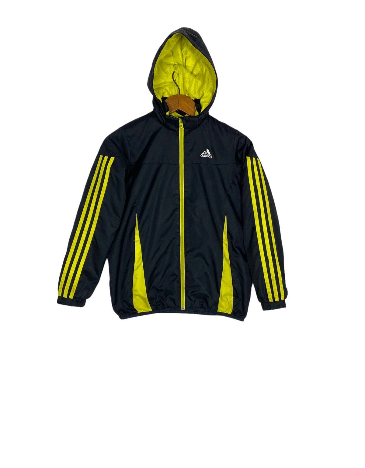 Adidas Rare‼️ Adidas Stripe Neon Hoodie For Kids Size US S / EU 44-46 / 1 - 1 Thumbnail