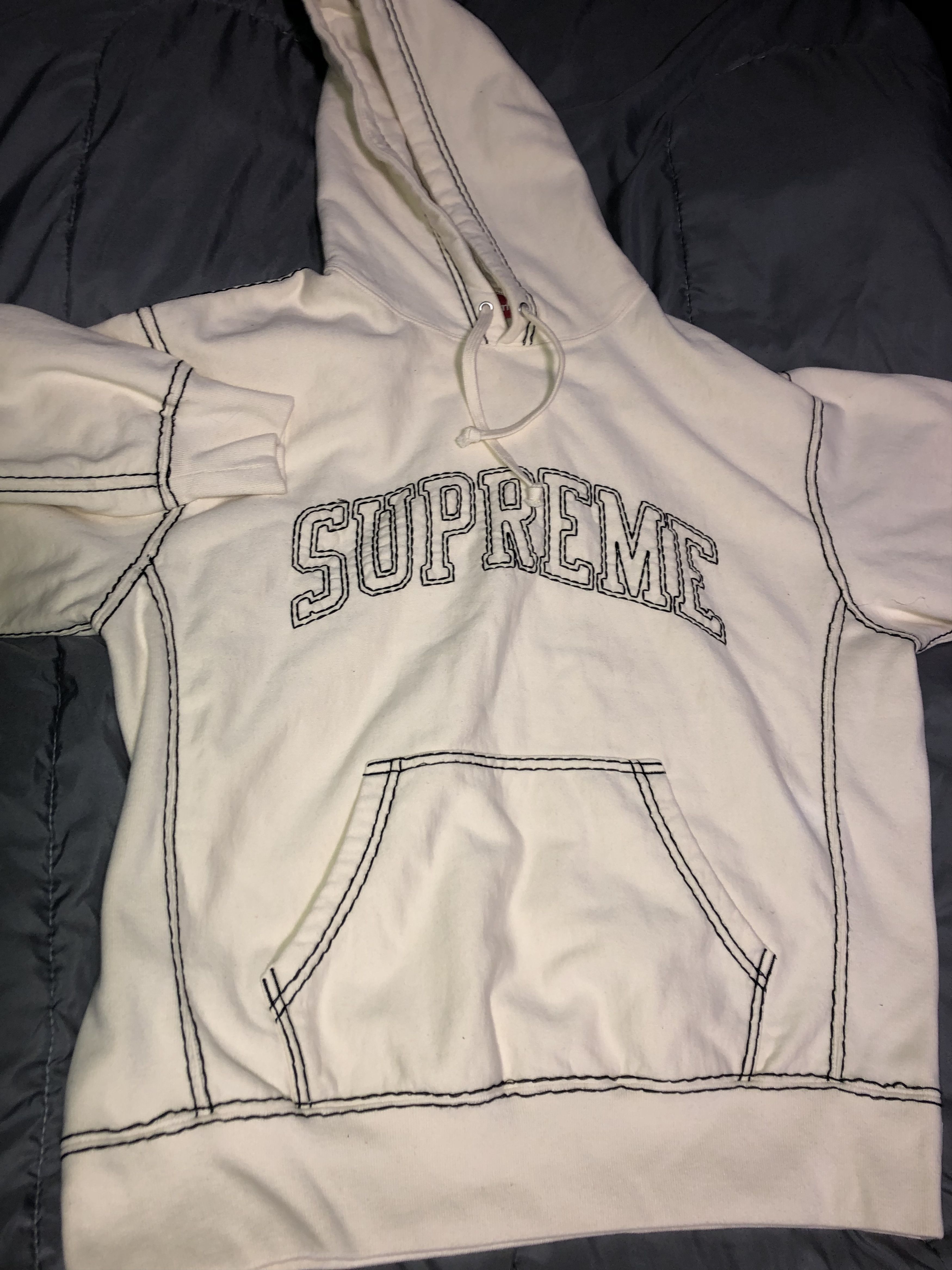Supreme Supreme Big Stitch Hooded Sweatshirt Size US M / EU 48-50 / 2 - 1 Preview
