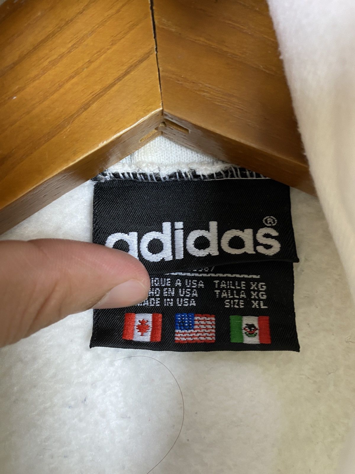 Adidas Rare‼️ Vintage Adidas Hoodie Big Logo Made in Usa (Women) Size ONE SIZE - 2 Thumbnail