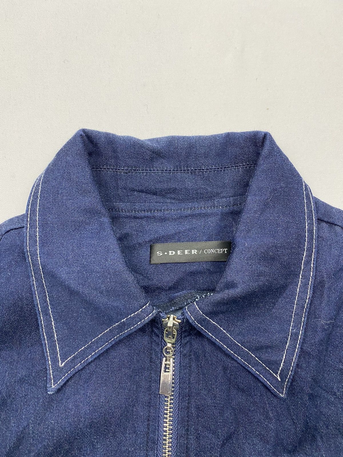 Japanese Brand S.Deer/Concept Zipper Cropped Jeans Jacket Size US M / EU 48-50 / 2 - 9 Thumbnail