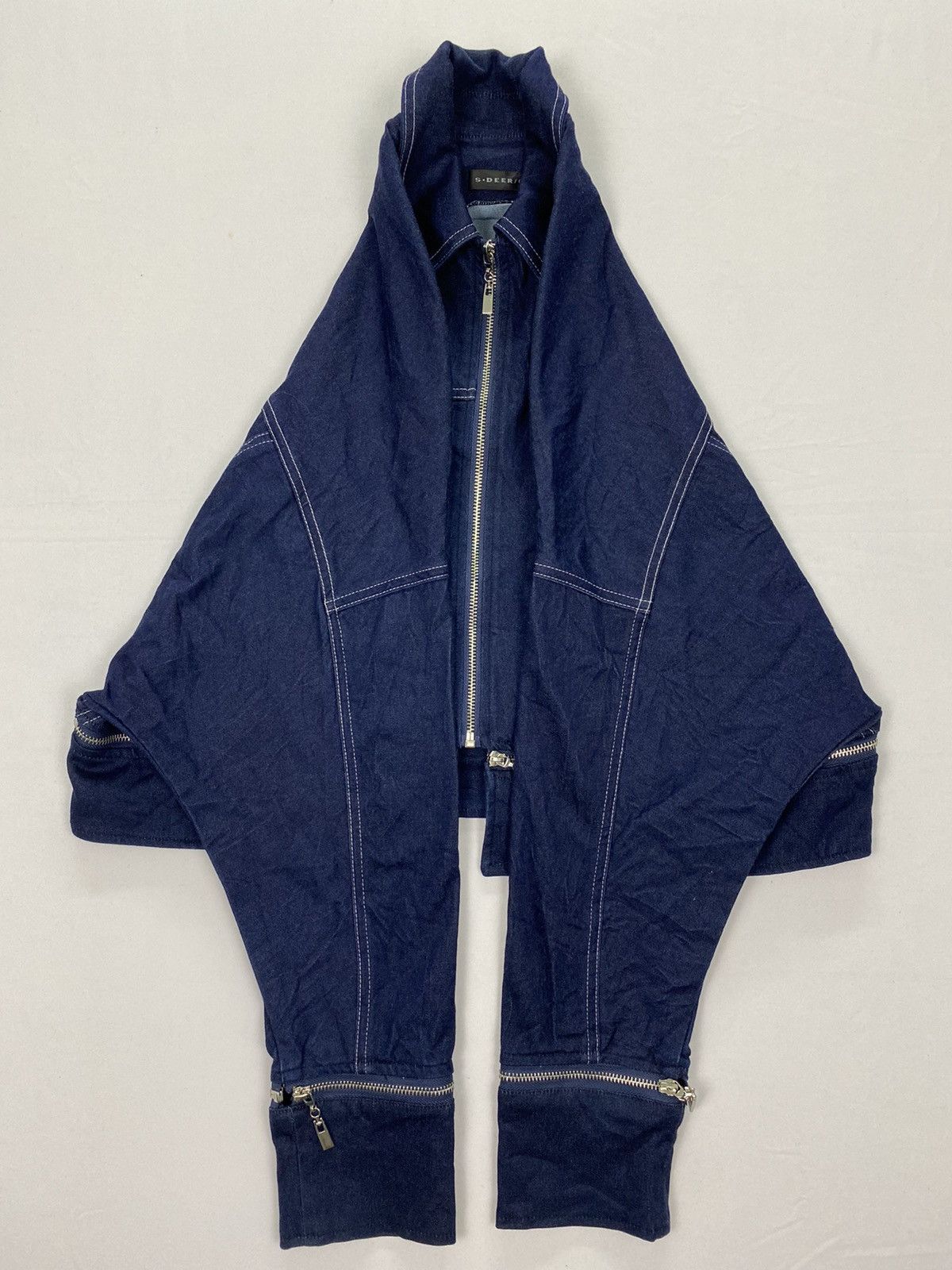 Japanese Brand S.Deer/Concept Zipper Cropped Jeans Jacket Size US M / EU 48-50 / 2 - 6 Thumbnail