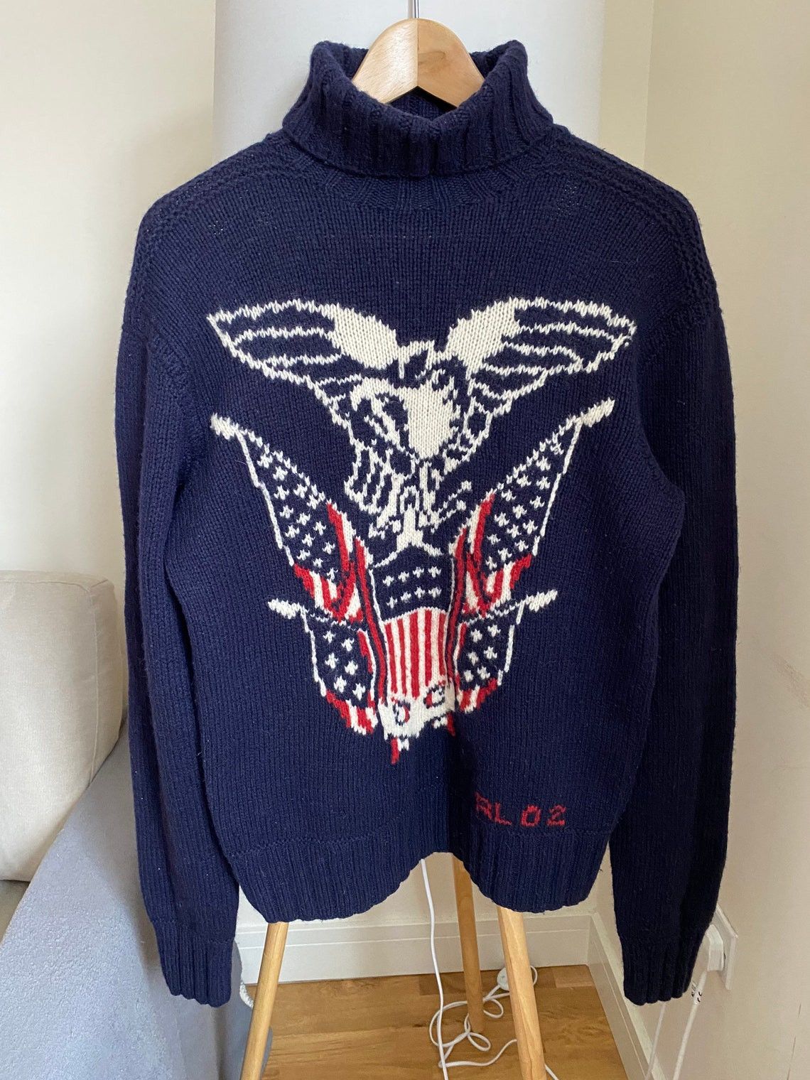 Polo Ralph Lauren Vintage Polo Ralph Lauren Eagle Turtle Neck Sweater Medium Size US M / EU 48-50 / 2 - 1 Thumbnail