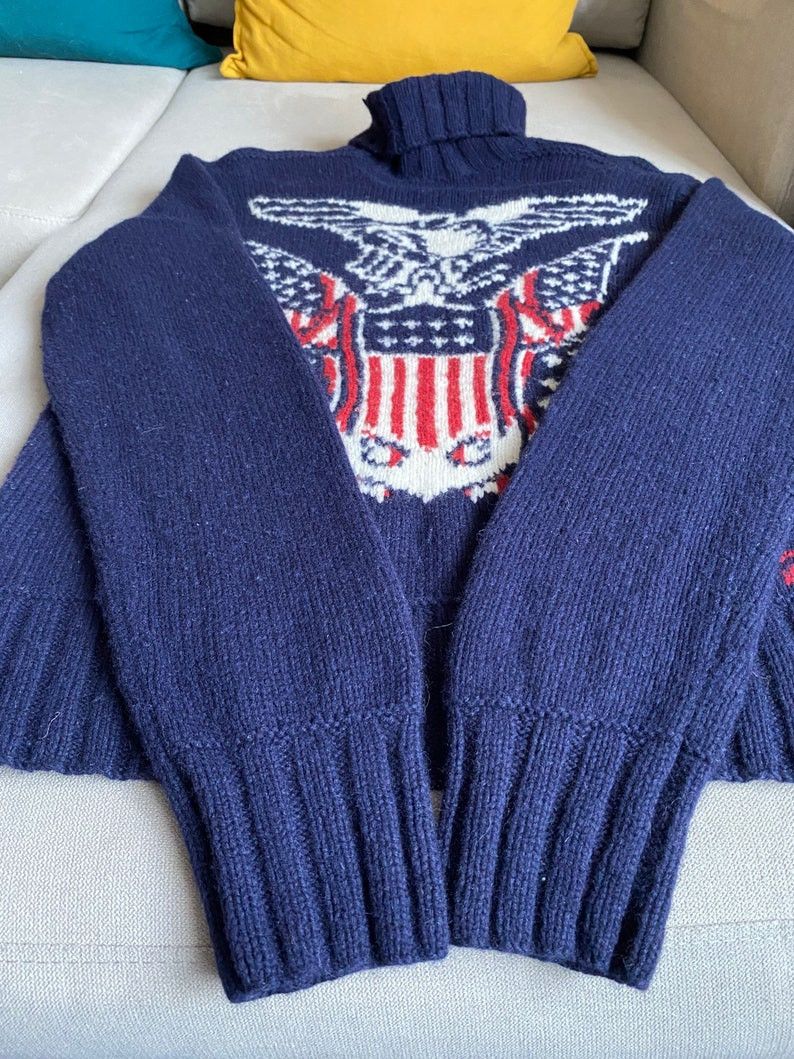 Polo Ralph Lauren Vintage Polo Ralph Lauren Eagle Turtle Neck Sweater Medium Size US M / EU 48-50 / 2 - 6 Thumbnail