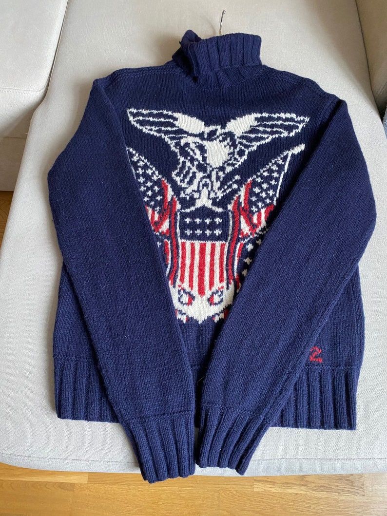 Polo Ralph Lauren Vintage Polo Ralph Lauren Eagle Turtle Neck Sweater Medium Size US M / EU 48-50 / 2 - 5 Thumbnail