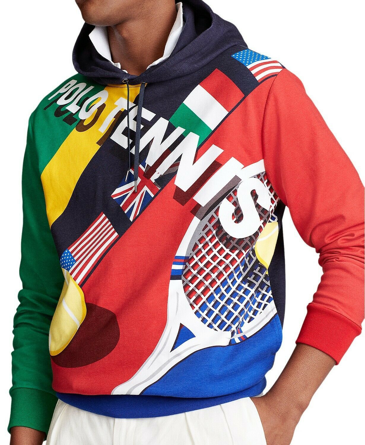 Image of Polo Ralph Laurent Tennis Wimbledon Double Knit Hoodie Xl, Men's