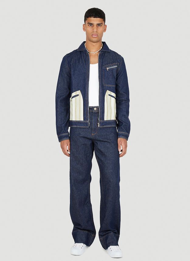 Wales Bonner BNWT AW22 WALES BONNER MILES DENIM JACKET 48 Size US M / EU 48-50 / 2 - 14 Thumbnail