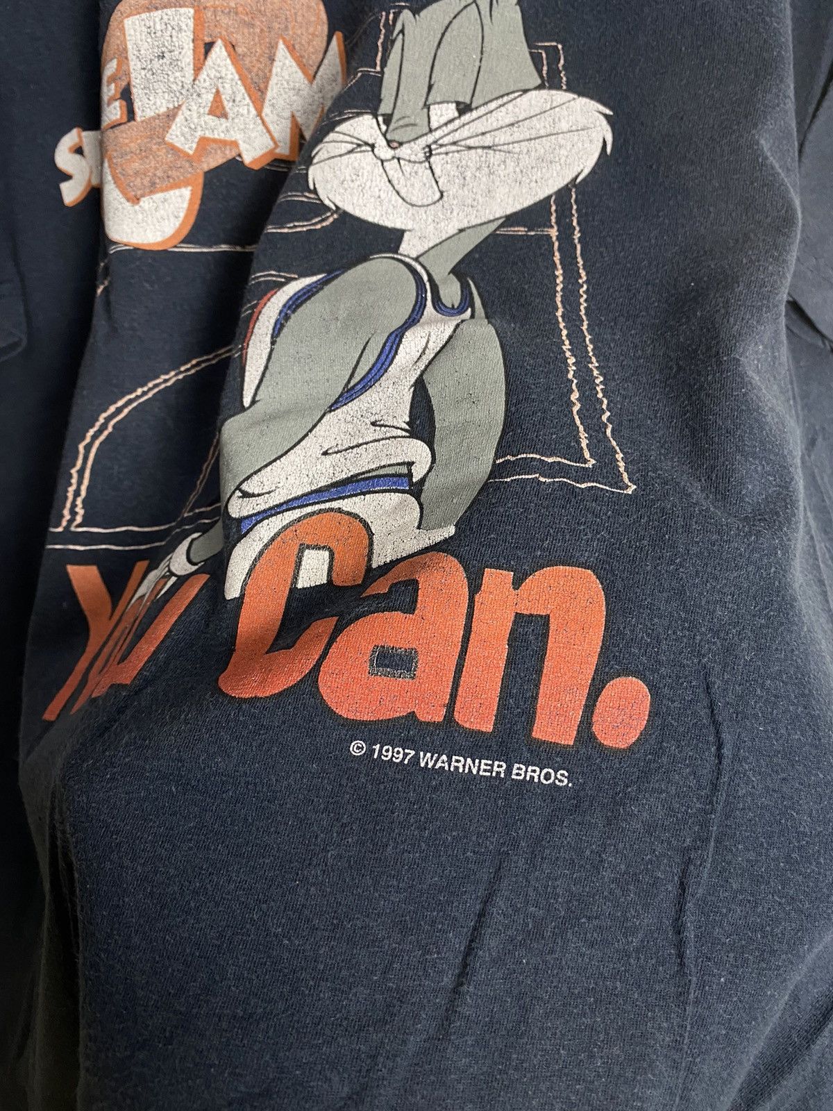 Vintage Vintage 1997 Space Jam Bugs Bunny If You Can Tshirt Tee Size US XL / EU 56 / 4 - 2 Thumbnail