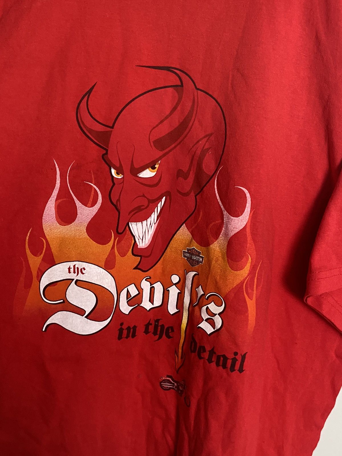 Harley Davidson 2007 Harley Davidson Devil’s In The Detail Vintage Tshirt Size US XL / EU 56 / 4 - 3 Thumbnail
