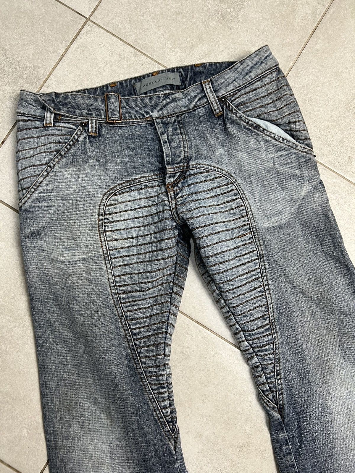 Absolut Joy Rare Absolut Joy Avant Garde Biker Denim Pants Balmain Vibe Size US 36 / EU 52 - 5 Thumbnail