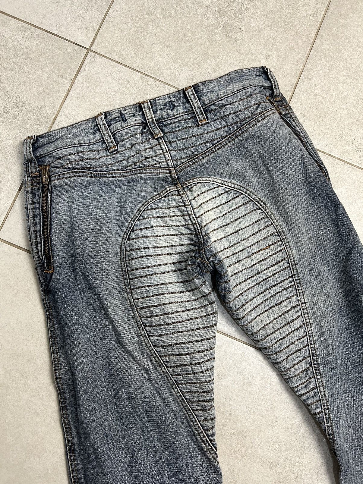 Absolut Joy Rare Absolut Joy Avant Garde Biker Denim Pants Balmain Vibe Size US 36 / EU 52 - 3 Thumbnail