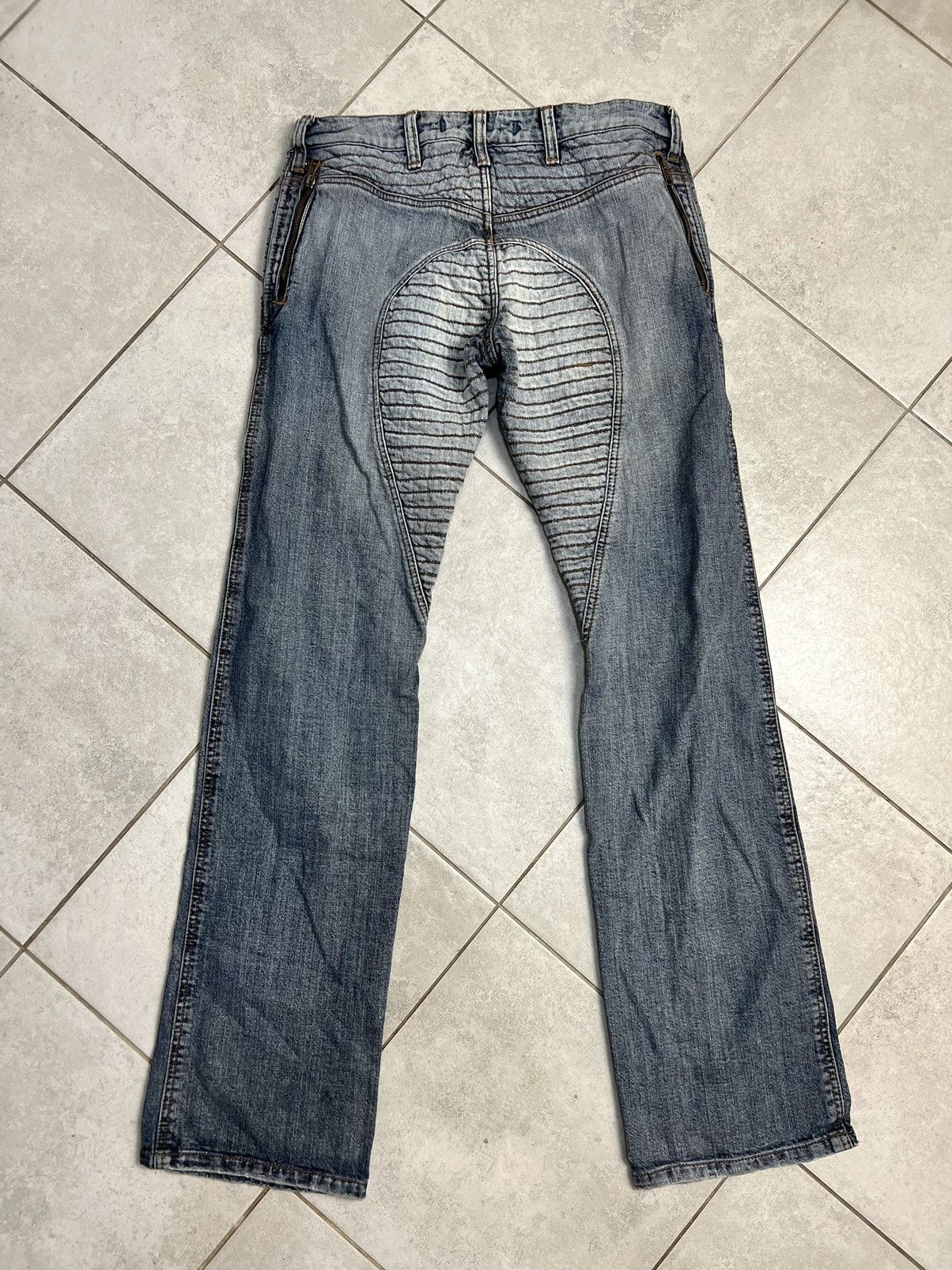 Absolut Joy Rare Absolut Joy Avant Garde Biker Denim Pants Balmain Vibe Size US 36 / EU 52 - 2 Thumbnail