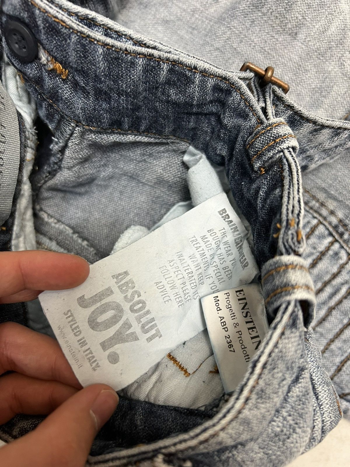 Absolut Joy Rare Absolut Joy Avant Garde Biker Denim Pants Balmain Vibe Size US 36 / EU 52 - 8 Thumbnail
