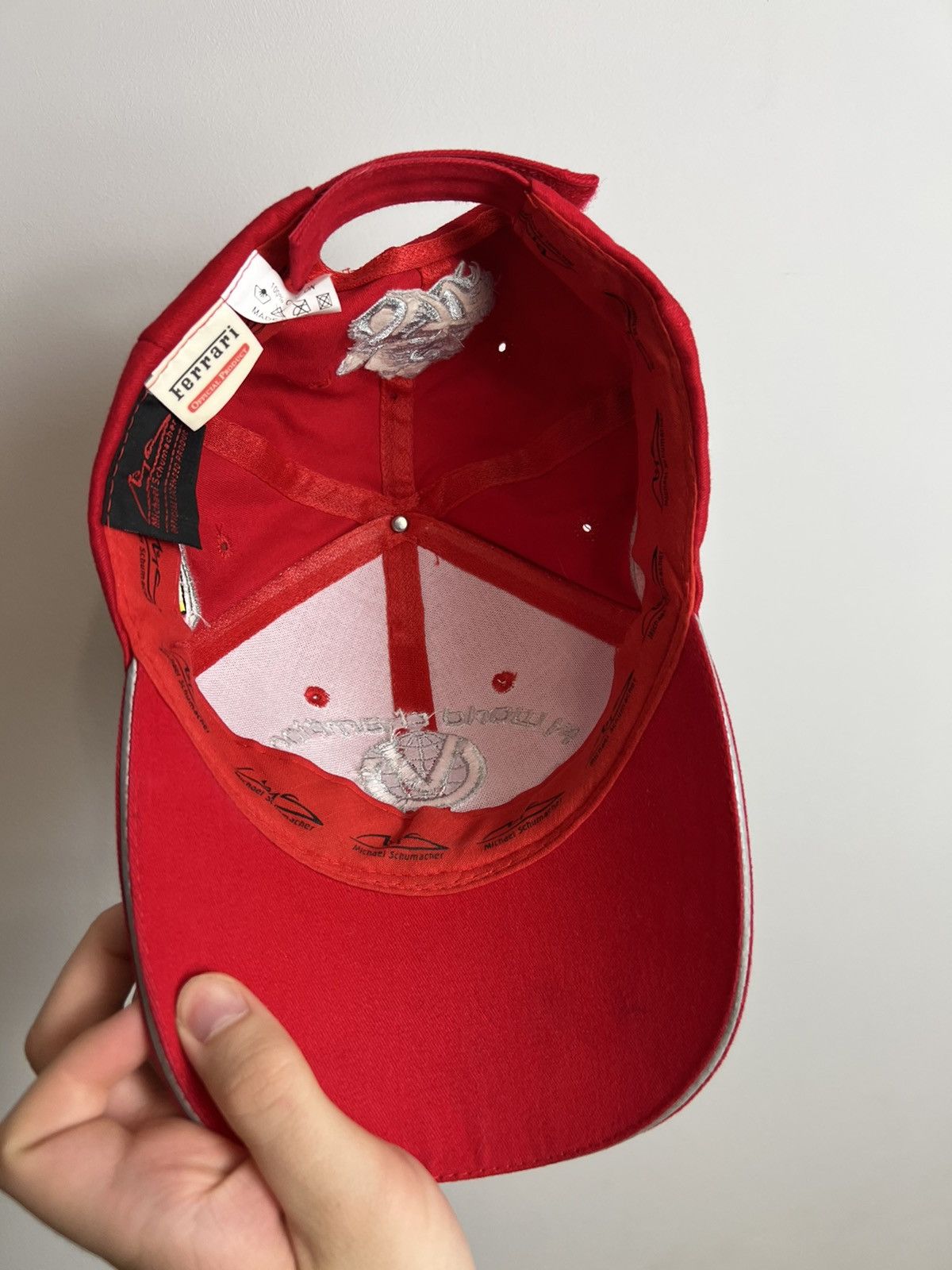 Ferrari Vintage Michael Schumacher Signature Red cap Size ONE SIZE - 5 Thumbnail
