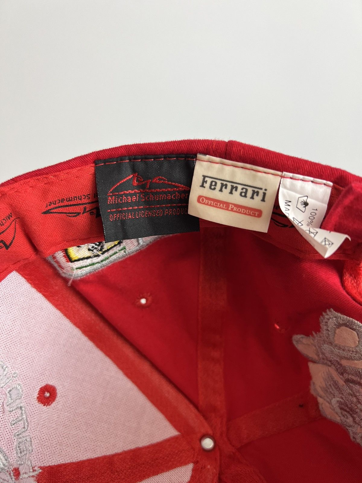 Ferrari Vintage Michael Schumacher Signature Red cap Size ONE SIZE - 4 Thumbnail