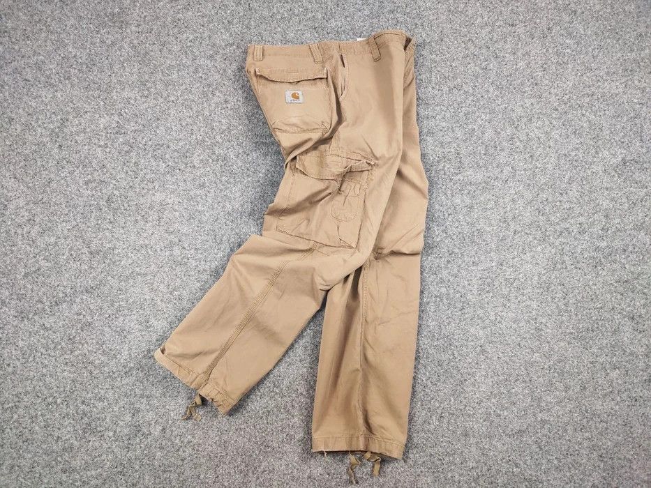 Carhartt Vintage Carhartt Wip Beige Cargo Thrift Pants Travis Style Size US 32 / EU 48 - 6 Thumbnail