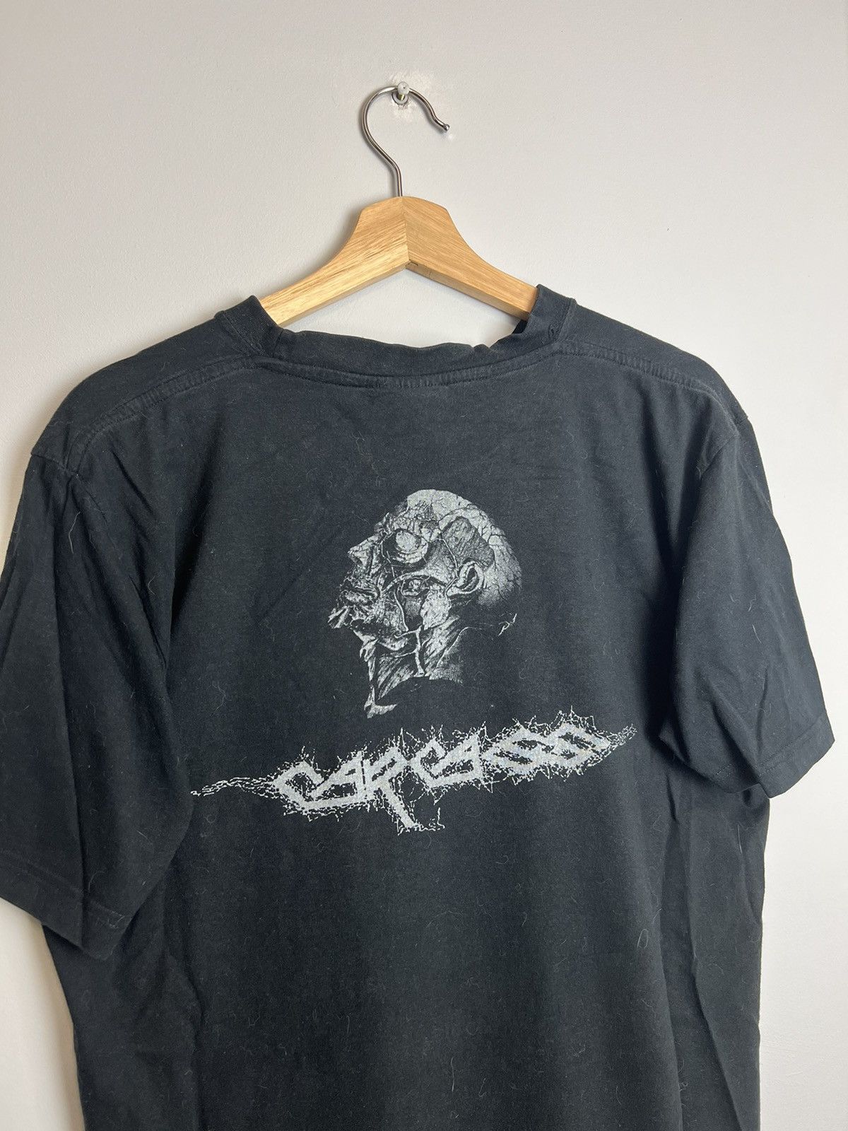 Band Tees Rare Vintage 90s Carcass Necroticism Death Metal Band Tshirt Size US L / EU 52-54 / 3 - 3 Thumbnail