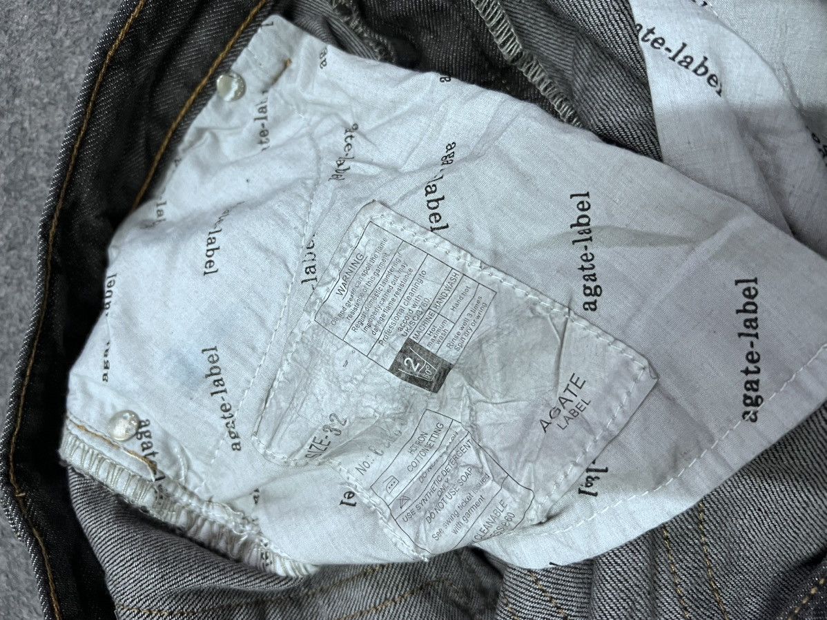 FLARED💥THRASHED AGATE LABEL RIPPED SPLATTERED DENIM PANT