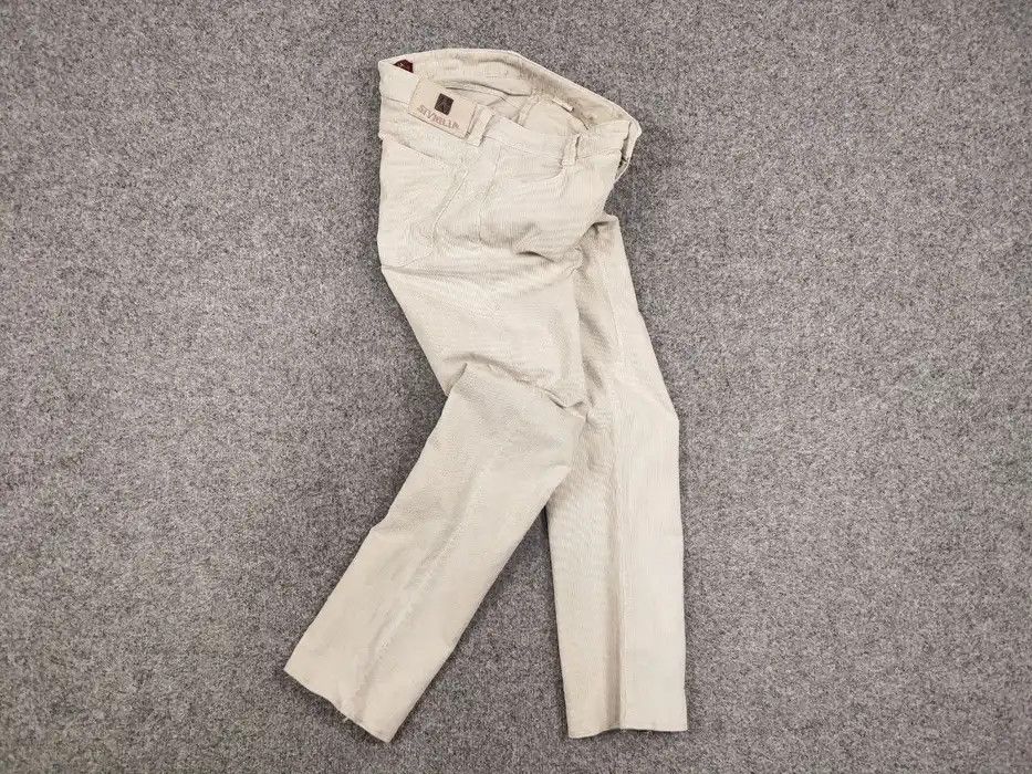 Siviglia Siviglia Casual Trousers Micro Corduroy Beige Mens Pants Size US 30 / EU 46 - 7 Thumbnail