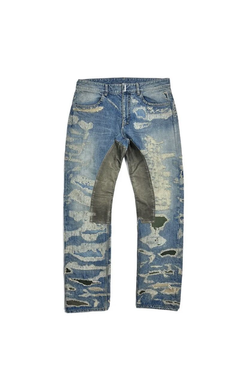 Givenchy GIVENCHY BY ALYX JAPANESE DISTRESSED STRAIGHT-LEG JEANS Size US 35 - 4 Thumbnail