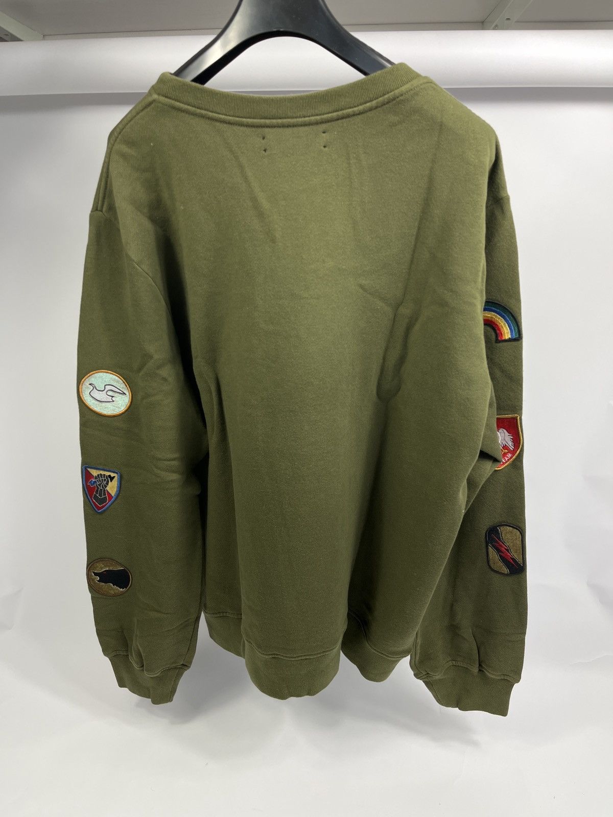 Amiri AMIRI PATCH WORK CREW NECK OLIVE SWEATSHIRT Size US L / EU 52-54 / 3 - 2 Thumbnail