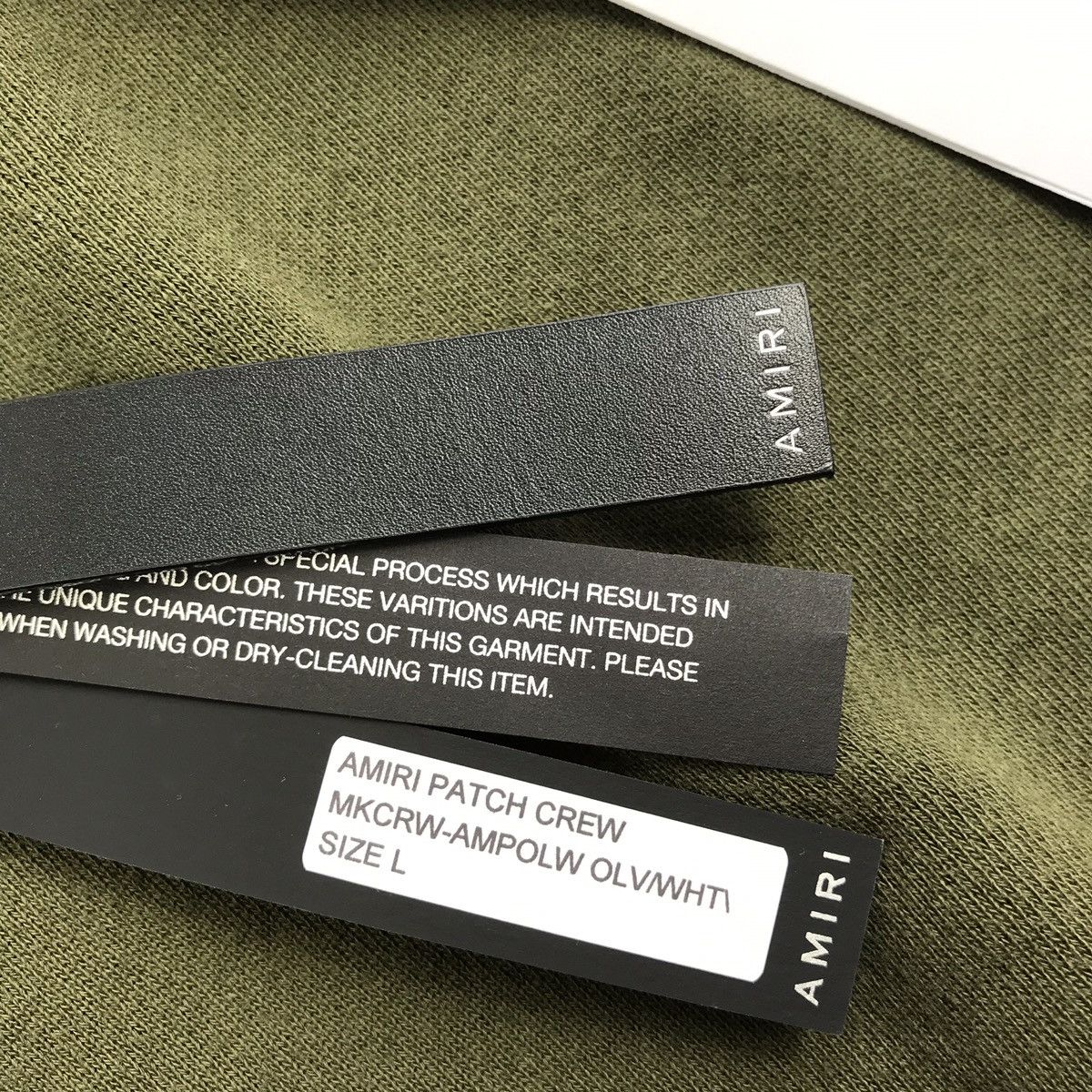 Amiri AMIRI PATCH WORK CREW NECK OLIVE SWEATSHIRT Size US L / EU 52-54 / 3 - 7 Thumbnail