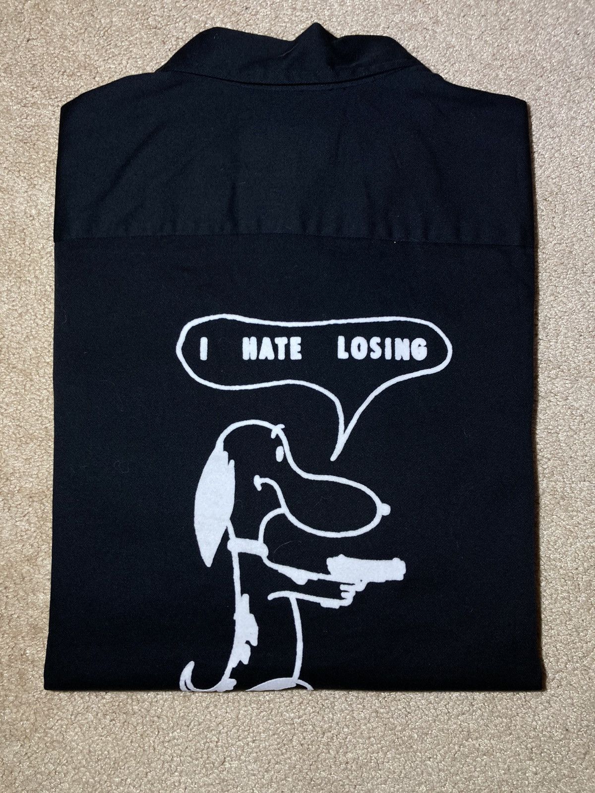Supreme SS21 Supreme Dog I Hate Losing Work Shirt Text Snoopy S/S