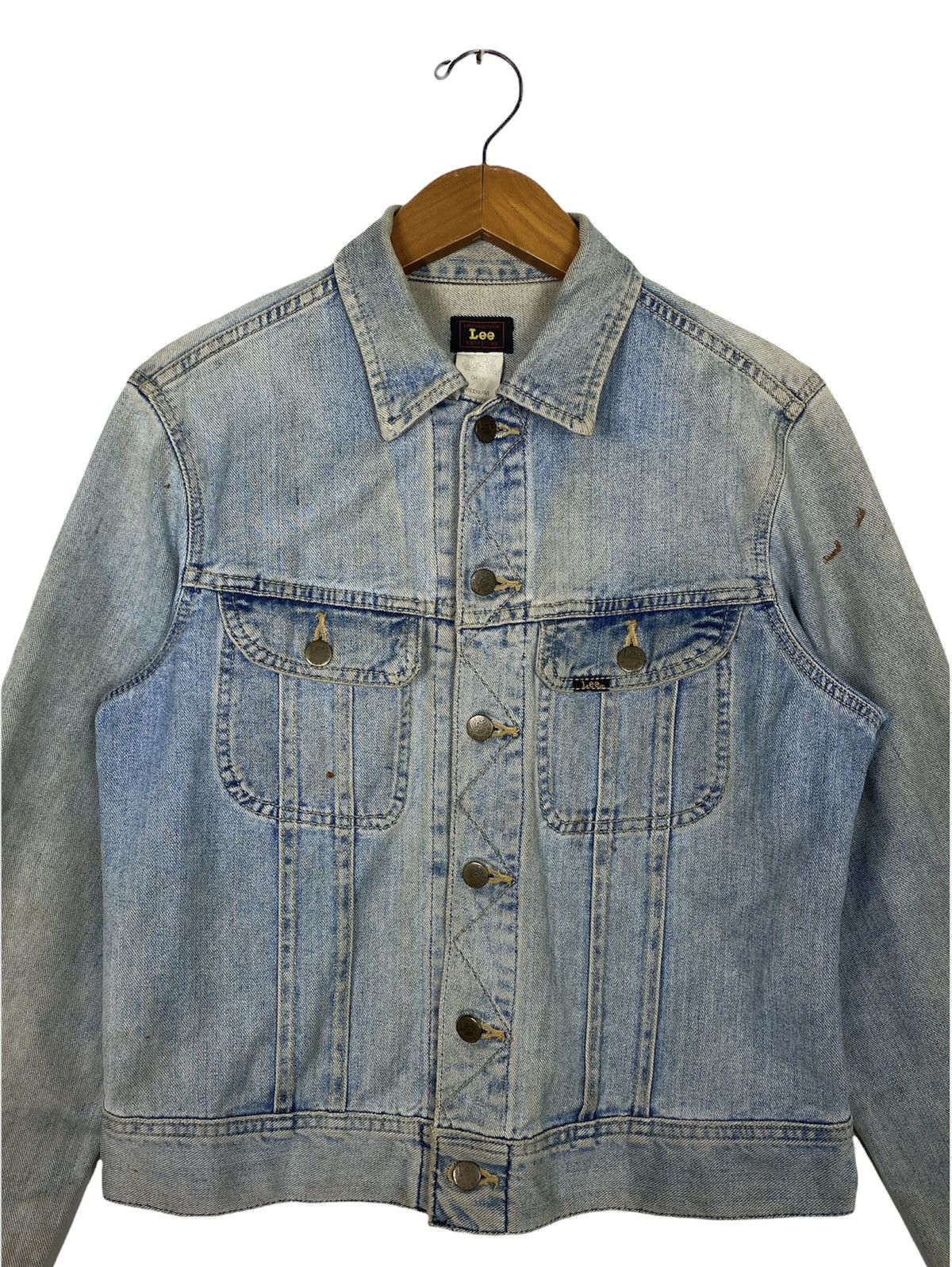 Lee Rare‼️ Vintage Lee Sanforized Left Hand Denim Jacket Medium Size US M / EU 48-50 / 2 - 3 Thumbnail