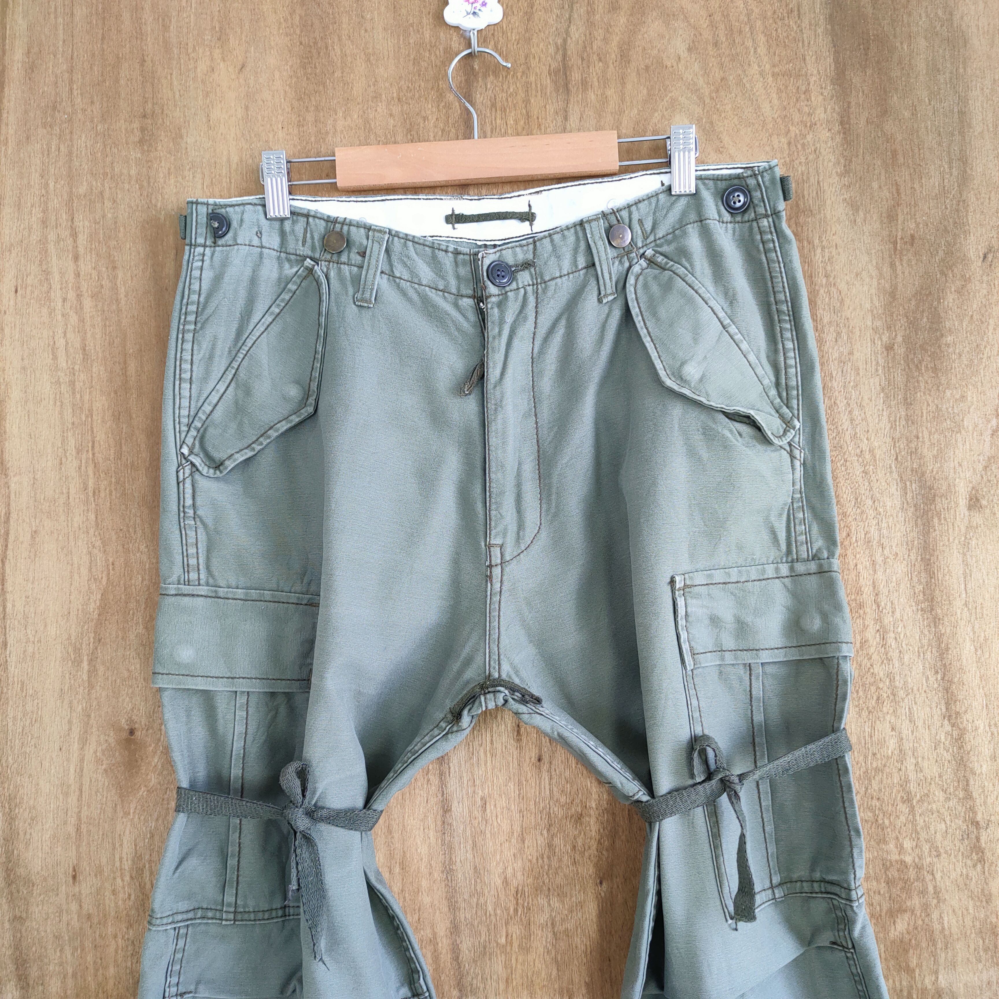 Vintage VINTAGE MILITARY BONDAGE FADED CARGO PANTS Size US 34 / EU 50 - 3 Thumbnail