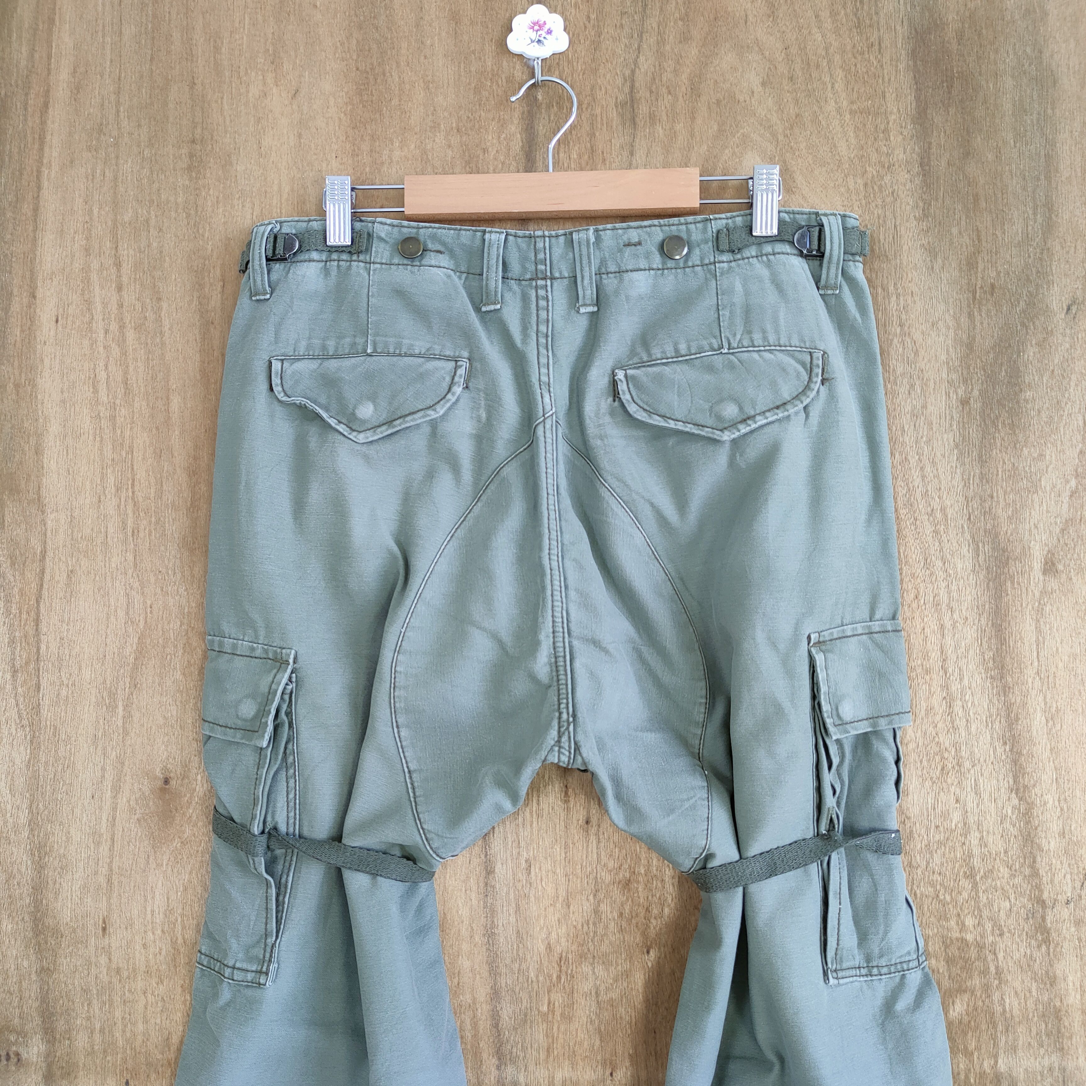 Vintage VINTAGE MILITARY BONDAGE FADED CARGO PANTS Size US 34 / EU 50 - 8 Thumbnail
