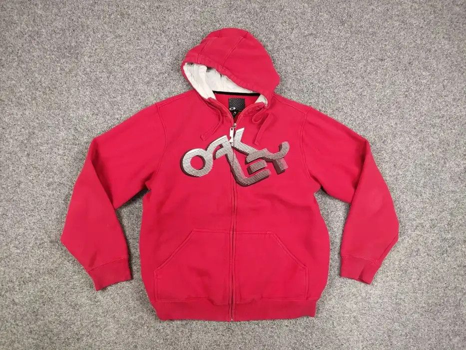 Oakley Vintage 90's Oakley Japan Embroidered logo Cotton Zip Hoodie Size US XL / EU 56 / 4 - 5 Thumbnail