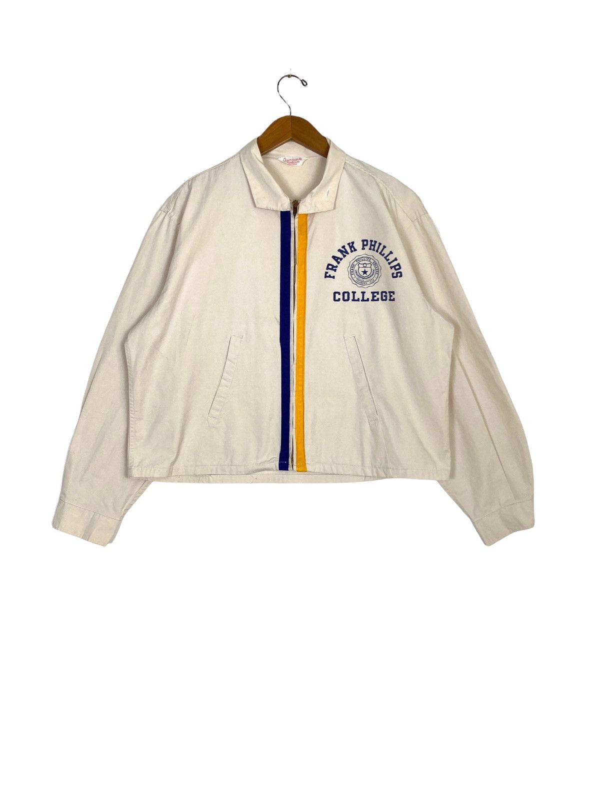 image of VTG 50S Champion Frank Phillips College Crown Zipper, Men's (Size XL)