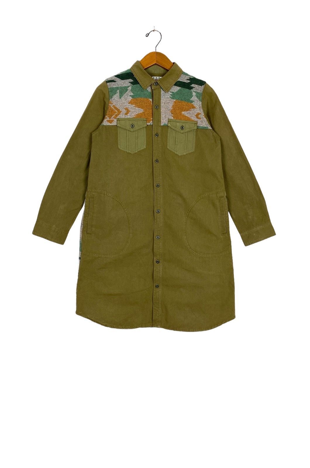 Japanese Brand Rare‼️ Titicaca Long Shirt Button Up Navajo Design Size US M / EU 48-50 / 2 - 2 Thumbnail