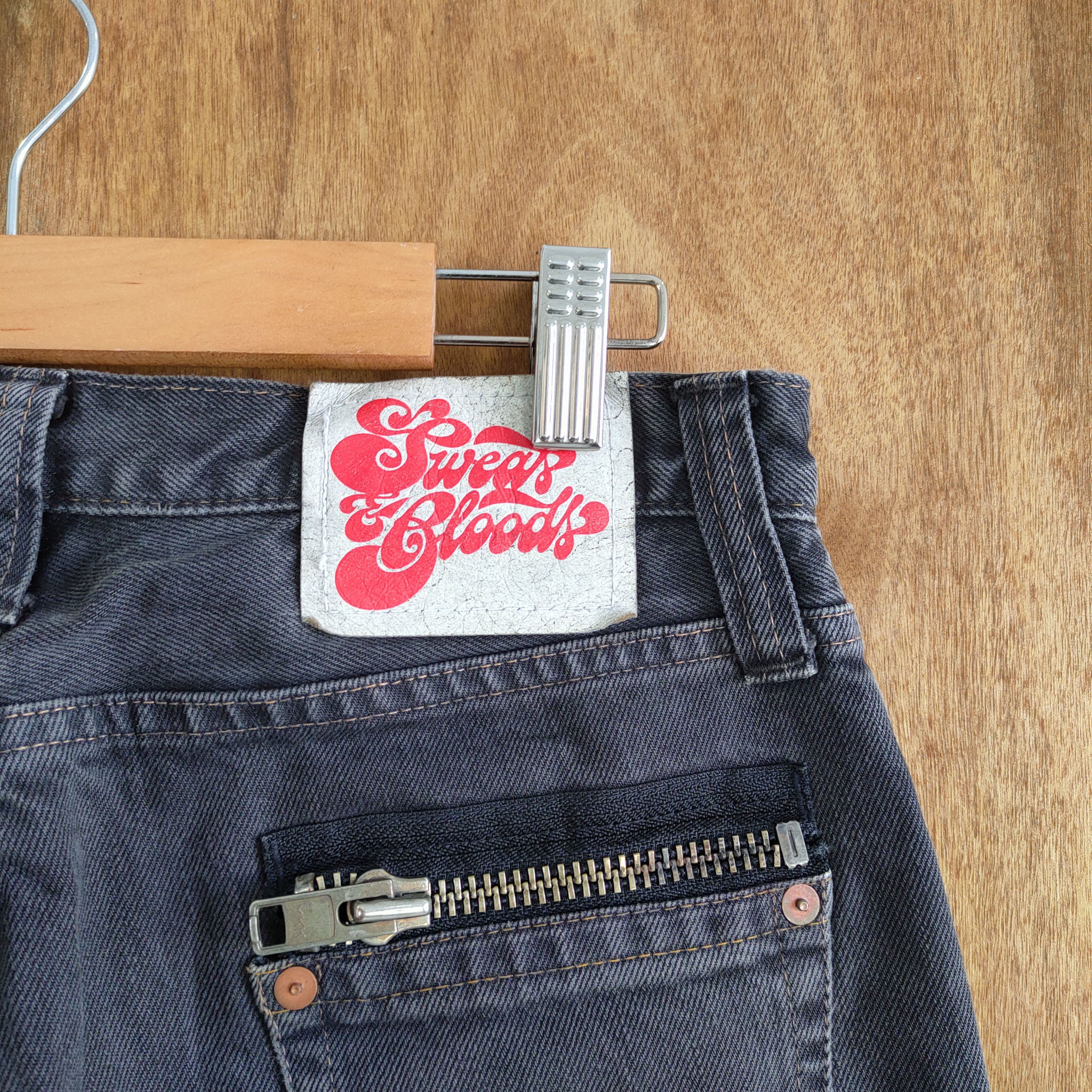 Japanese Brand × Vintage SWEET BLOOD BLACK DENIM ZIPPER PANTS Size US 28 / EU 44 - 11 Thumbnail