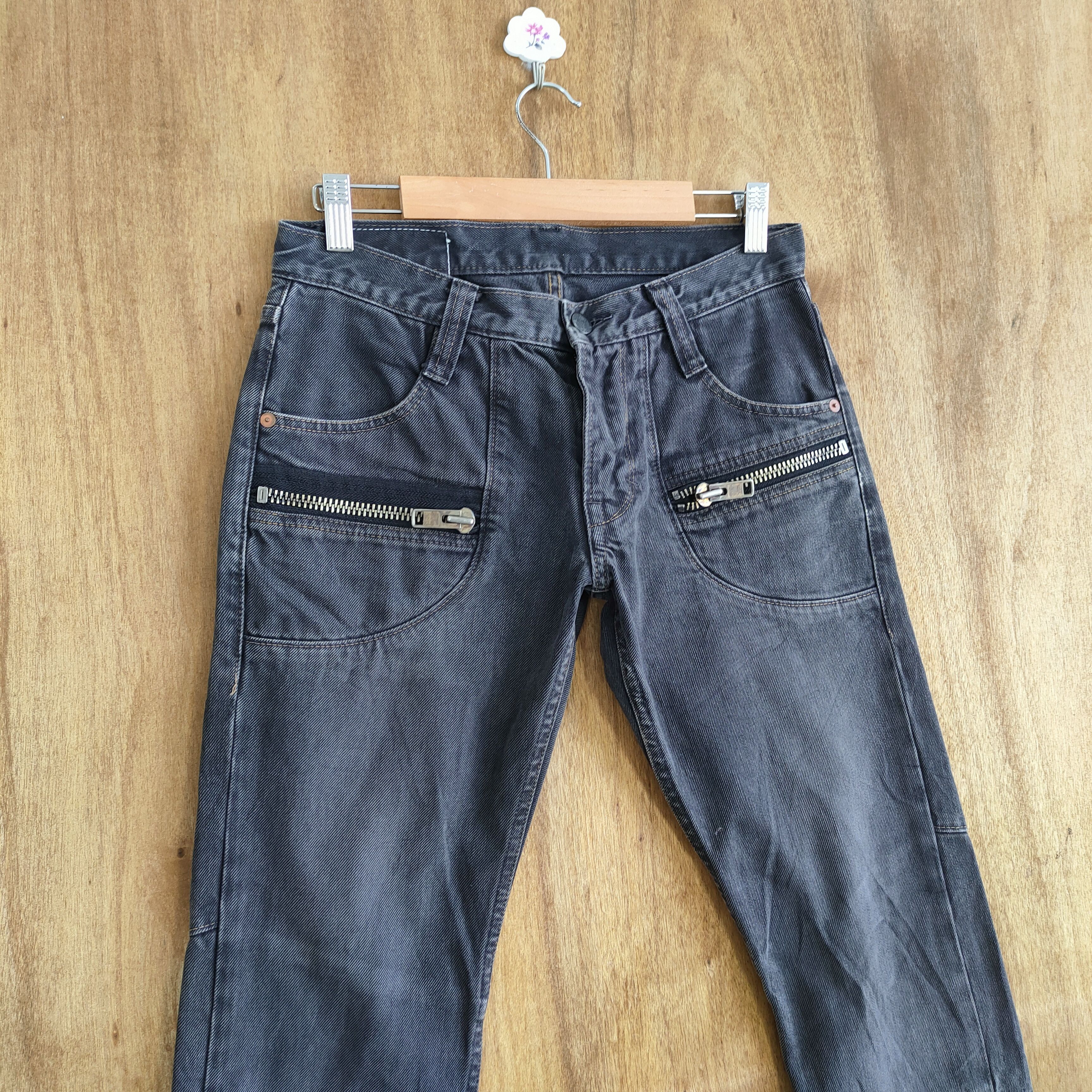 Japanese Brand × Vintage SWEET BLOOD BLACK DENIM ZIPPER PANTS Size US 28 / EU 44 - 4 Thumbnail
