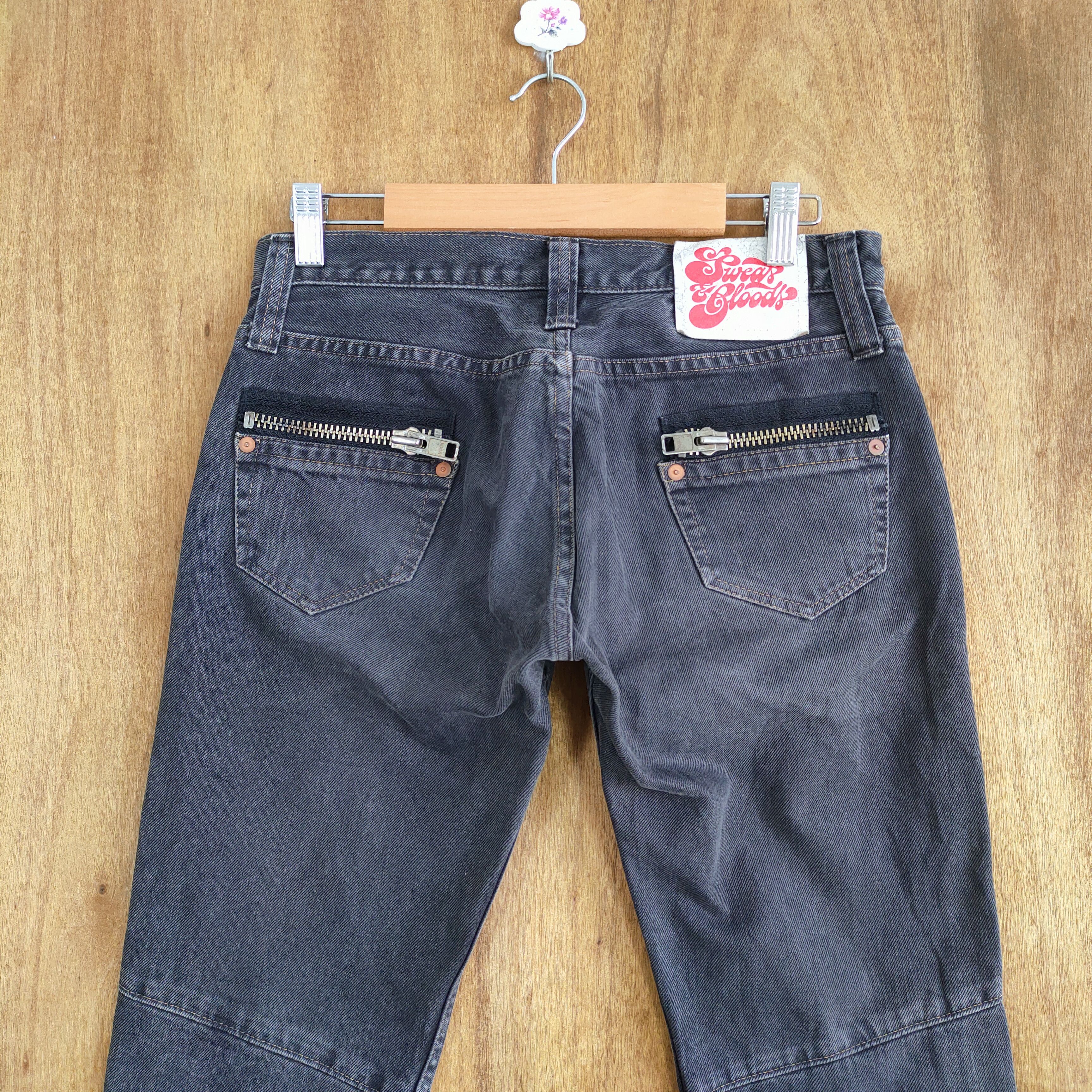 Japanese Brand × Vintage SWEET BLOOD BLACK DENIM ZIPPER PANTS Size US 28 / EU 44 - 9 Thumbnail
