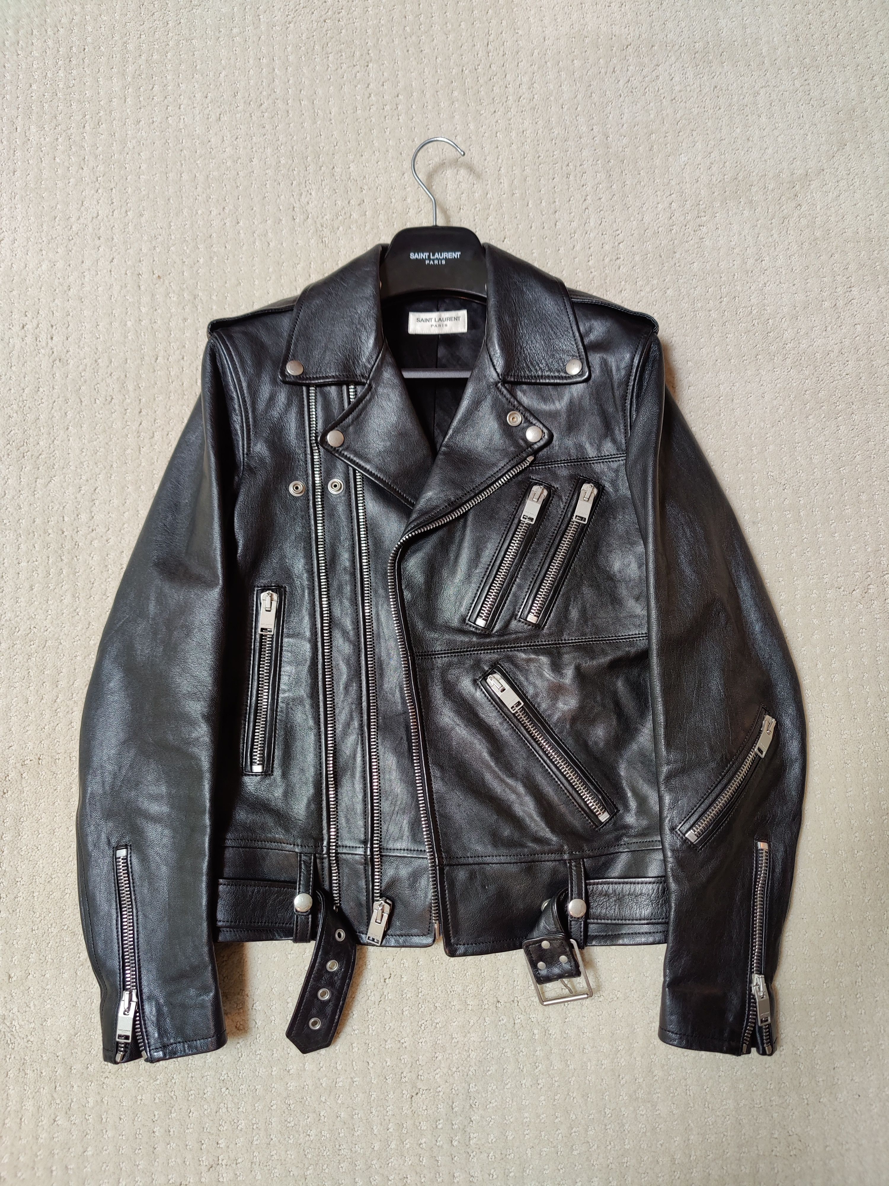 HEDI SLIMANE　レア Hedi Slimane × Saint Laurent Paris Rare SS14 Multi Zippers Leather