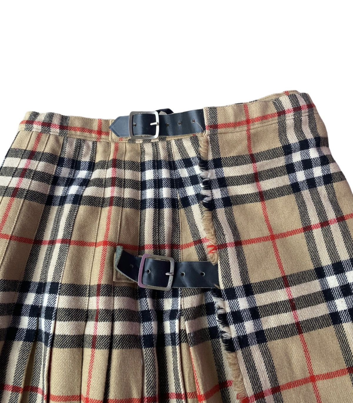Burberry × Burberry Prorsum × Vintage VINTAGE BURBERRY MADE IN ENGLAND NOVA CHECK WOOL MIDI SKIRT Size 24" / US 00 / IT 34 - 4 Thumbnail
