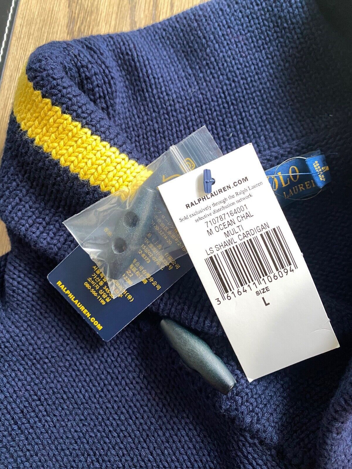 Polo Ralph Lauren Polo Ralph Lauren 12M Yacht Shawl Sweater Large Size US L / EU 52-54 / 3 - 6 Thumbnail