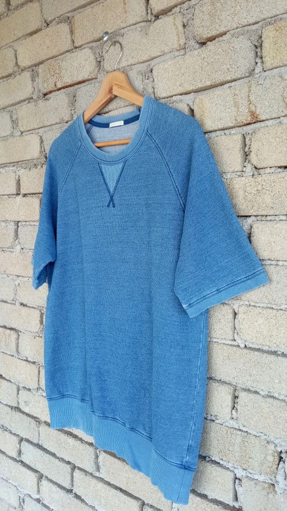 Indigo × Japanese Brand × Vintage 🔥🔥Vtg Style Japanese Brand GU Indigo Dye Sweatshirt Size US M / EU 48-50 / 2 - 6 Thumbnail