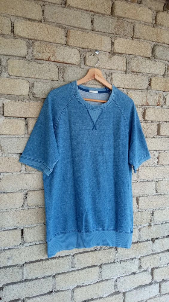 Vintage 🔥🔥Vtg Style Japanese Brand GU Indigo Dye Sweatshirt Size US M / EU 48-50 / 2 - 2 Preview