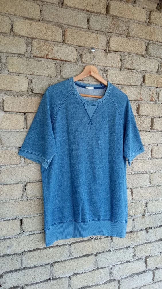 Indigo × Japanese Brand × Vintage 🔥🔥Vtg Style Japanese Brand GU Indigo Dye Sweatshirt Size US M / EU 48-50 / 2 - 2 Thumbnail